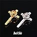 U7 Men 18K Gold Plated Crucifix Cross Lapel Stick Pin Tie Hat Bag Scarf Badge Brooch