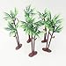 5.7Inch Height LOT 5 Coconut Palm Palms Twin Coconut Tree Trees Aquarium Terrariums Miniature Garden Fairy Gardens Doll House Cake Topper Resin Decoration