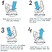 STYDDI Inflatable Foot Rest Pillow, 2 Pack Portable Inflatable Leg Rest Pillow, Travel Footrest Pillow for Airplane, Train, Car, Home, Office (Grey and Blue), Pack of 2