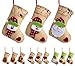 SANNO Christmas Stocking,Cable Knit Christmas Stockings with Plush Faux Fur for Family Holiday Decorations, 18