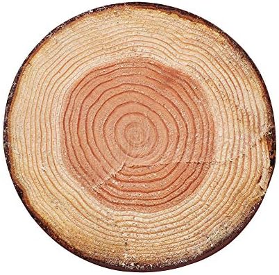 LAGHCAT Area Rugs Tree Annual Ring 3D Non-Slip Rug for Living Room,Bedroom,Desk/Chair Mats,Round (Diameter-31.5", Tree-C)