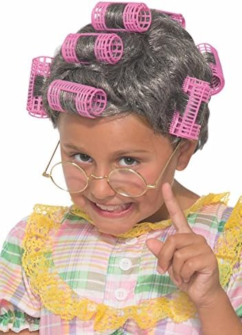 Aunt Gertie Old White Trash 80s Grandma Grey Hair In Curler Girls