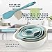 KALREDE Holiday Gift Idea-Plastic Mixing Bowls with Pour Spout for Kitchen– Large Mixing Bowl Set of 9– BPA Free Nesting Bowls Including Measuring Cups, Colander, Flour Sifter, Salad Bowl,Spatula