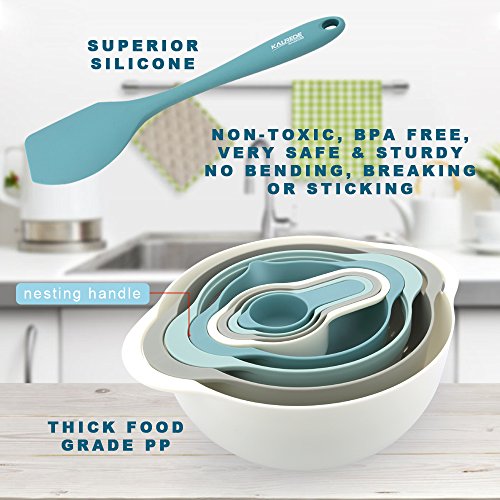 4 KALREDE+Plastic+Mixing+Bowls+Stackable