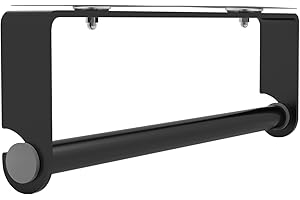 HUFEEOH Adhesive Paper Towel Holder, Under Cupboard Paper Towel Holder for Kitchen, Space Aluminum Paper Towel Dispenser Wall