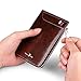 Wallet Men - Double Fold Zip pocket RFID Shield Slim Leather Credit Card Bag