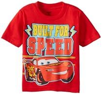 Cars Little Boys' Toddler Built For Speed Toddler T-Shirt, Red, 4T