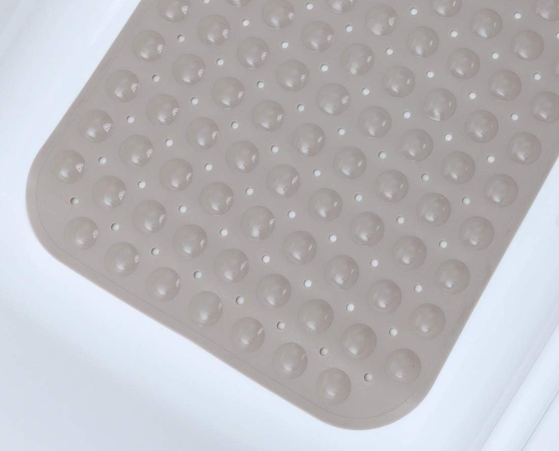 SlipX Solutions Tan Extra Long Bath Mat Adds Non-Slip Traction to Tubs & Showers - 30% Longer Than Standard Mats! (200 Suction Cups, 39” Long Bathtub Mat): Home & Kitchen