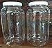 1 (One) Gallon Plastic Jars with lids, wide mouth, Bulk Pack of 2, Clear Round Jar & White Lid,-Made in USA