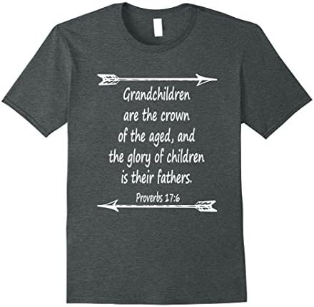Mens Fathers Day Bible Verse T-Shirt Tee Christian Scripture Large Dark Heather