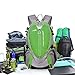 PioneerHiker 25L Lightweight Water-resistant Small Hiking Daypack Backpack for Outdoor Hiking Cycling School Camping Sports Travel Green