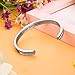 Milamiya 'Always My Sister Forever My Friend' Grooved Cuff Bangle Bracelet, Jewelry Gifts for Sister, Friendship (Sister Bracelet Silver)