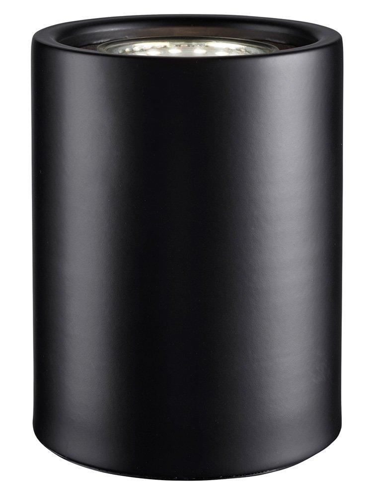 Small and Contemporary Matt Black LED Table/Floor Lamp Uplighter by Happy Homewares