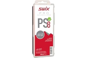 Swix PRO Speed Wax - PS8 Red 25 to 39 Degrees Fahrenheit - 180g Bar - Fluoro Free - Ski or Snowboard