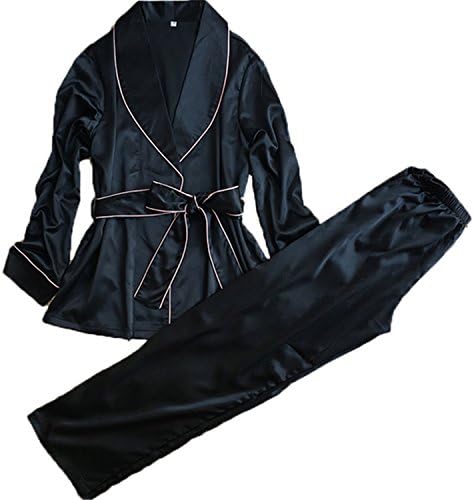 Varubaba Soft full length pants + full sleeve tops two pieces women's pajama sets NEW winter sleepwear pijamas sets plus size black set L