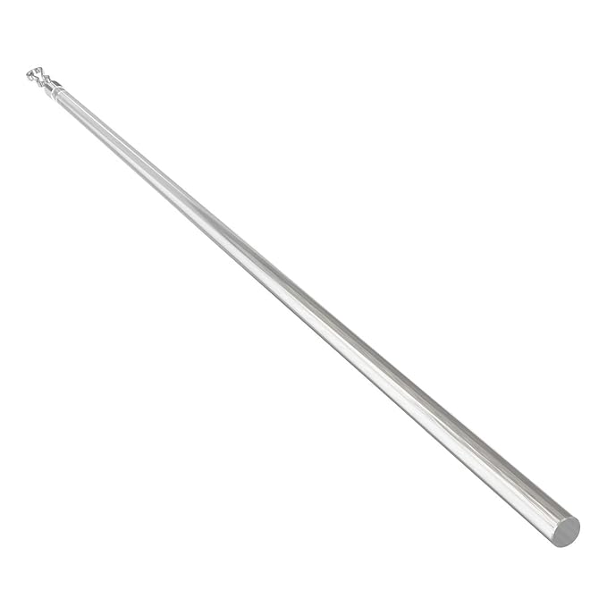Flairdeco Schleuderstäbe / Gardinenstäbe ohne Griff, Plastik, Transparent, 100 cm, 2 Stück