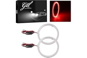 Car Light LED Chips 90MM 66SMD Angel Eyes Halo Ring Headlight Warning Lamps 12V with Shell-Red