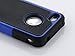ULAK iPhone 4S Case, iPhone 4 Case, Knox Armor Hybrid Dual Layer Protective Case Cover with Hard Plastic and Soft Silicone for iPhone 4S & iPhone 4 (Black+Blue)