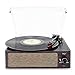 Bluetooth Record Player Belt-Driven 3-Speed Turntable, Vintage Vinyl Record Players Built-in Stereo Speakers, with Headphone Jack/ Aux Input/ RCA Line Out, Brown Woodenthumb 3