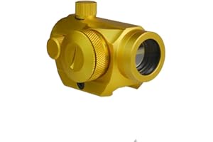 TWP Mini Reflex Dot Sight Scope, Red & Green Illumination,Weaver Picatinny Rail Mount Aluminum Structure Anodized Gold