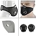 MoHo Dust Mask, Dustproof Mask Filtration Exhaust Gas Anti Pollen Allergy Fitness Mask, Cycling Mesh Cover Dust Mask Half Face Bike Mask for Outdoor Activities (Black)
