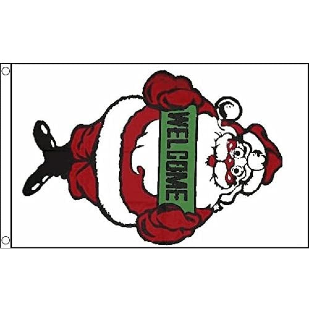 AZ FLAG - Santa Welcome Flag - 3x5 Ft - 100D Polyester Merry Christmas Banner with Two Metal Grommets - Fade Resistant - Vivid Colors - 3' x 5' Feet - 150x90 Cm