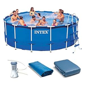 Amazon.com: Intex Metal Frame Pool Set, 15-Feet by 48-Inch
