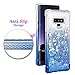 Ruky Galaxy Note 9 Case, Galaxy Note 9 Glitter Case, Gradient Quicksand Series Reinforced Corners TPU Bumper Cushion Protective Shockproof Bling Heart Liquid Case for Galaxy Note 9 - Gradient Azure