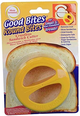 Good Bites Round Crustless Sandwich Cutter Removes Bread Crust by Mom Invented