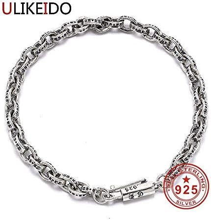 Mengc 公式ストア 100 リアル 925 036 スターリングシルバーブレスレットファッションパンク手のチェーン男性と女性 の特別ジュエリーチャームブレスレット