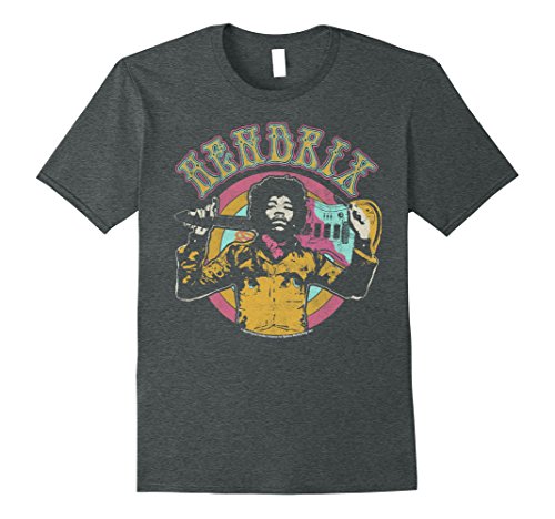 Mens Jimi Hendrix Color Pop Psychedelic Vintage Graphic T-Shirt XL Dark Heather