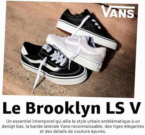 Mixte enfant Brooklyn Ls Basket, Checkerboard Black/Asphalt, 38 EU