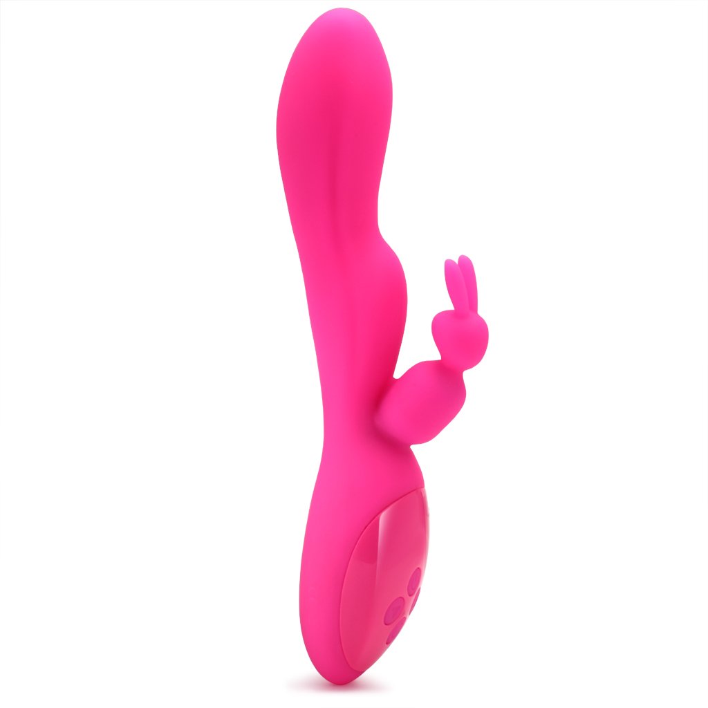 Cocoapa Rabbit Vibrator Rechargeable Waterproof Massager Handheld Electric Massagers Medical Silicone Wireless Dildo Vibrator G-spot Vibrator for Women (Pink)