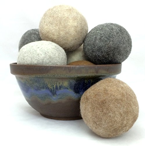 Alpacas of Montana Fabric Softening Alpaca Felted Dryer Balls - Set of 3 - Made in the USA - Reusable, Hypo-Allergenic, No Chemicals, Decreases Drying Time by