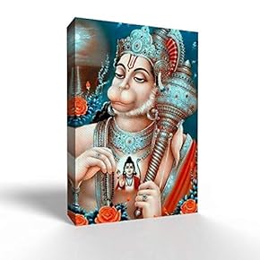 Canvas Wall Art India God Canvas Painting Wall Poster Decor for Living Room Wooden Framed Home Decorations - 12x18 inches