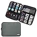 BUBM Travel Cable Organizer, Universal Electronics Accessories Storage Bag for Cord, Earphone, USB Flash Drive, Memory Card and More, Lightweight and Compact,Gray
