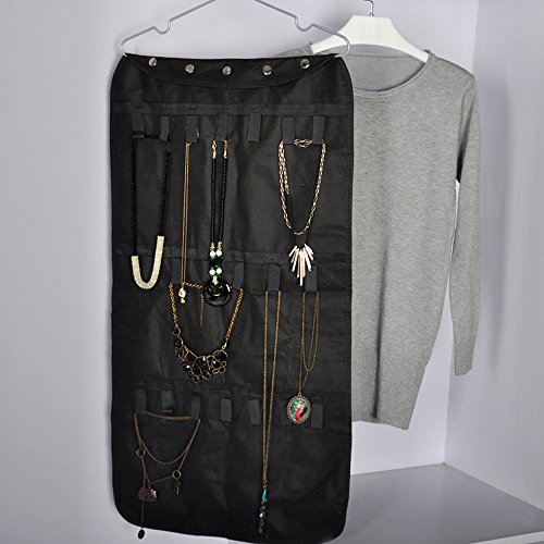 Caroeas Jewelry Organizer, Hanging Jewelry Oganizer DualSided Storage