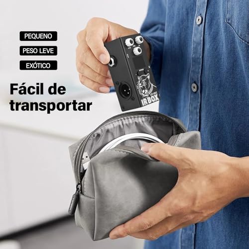 KINGSTER M-VAVE Pedal de Guitarra com 25 Gabinetes de Guitarra, 7 Gabinetes de Baixo, Importação de IR do Usuário, Equalizador de 9 Bandas, Saída XLR, Conector de Fone de Ouvido