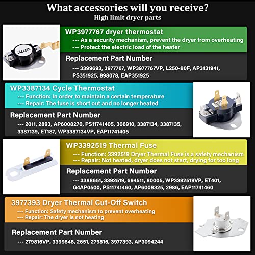 279838 Dryer Heating Element 3387134 3977393 3977767 3392519 Dryer
