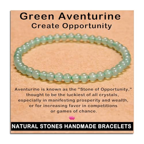 AD Beads Handmade Gemstone Stretch Elastic Bracelet