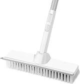 Thboxes Floor Scrubbing Brush with Long Handle 9 Inch 2 in 1 Squeegee view 1