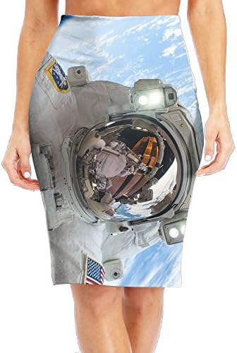 Martian Travel Women's Fashion Printed Pencil Skirt