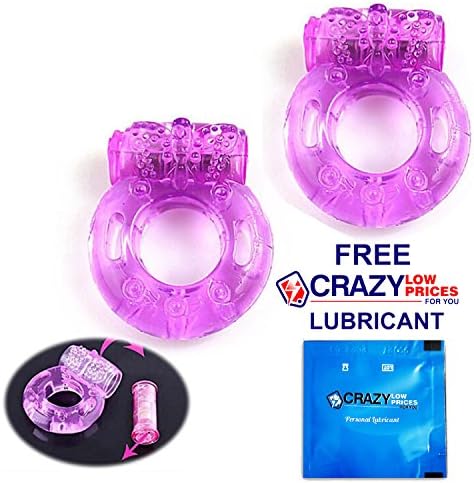 Waterproof Vibrating C-Ring Set With Bonus Lubricant (2)