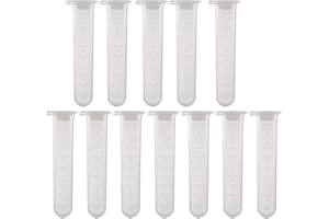 ERINGOGO 200pcs Plastic Centrifuge Tube round Bottom Ridges Test Tube for Lab Experiment