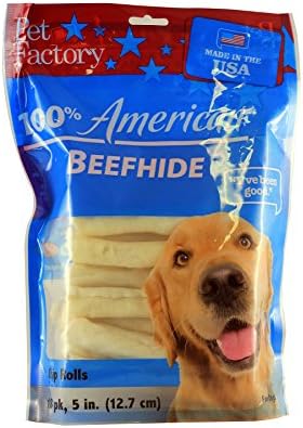 (36 Pack) U.S.A. Beefhide Chip Roll Chews For Dogs, Small 5" (2 Packages With 18 Rolls Each)
