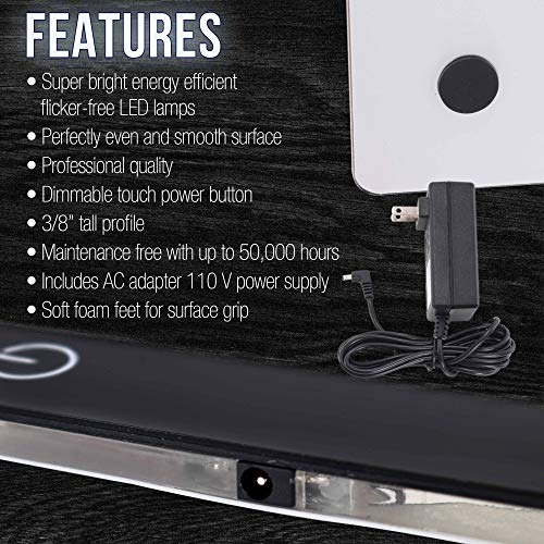 US Art Supply Lightmaster Giant 451/4" Diagonal (A1) 26 3/4" x 36 3/4" LED Lightbox Board 12