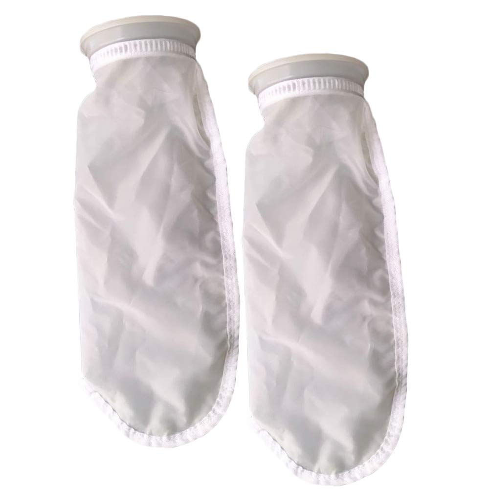 Nylon Mesh Filter Socks 4 Inch Ring 400 Micron - by 15 Inch Long – Aquarium Water Filter Bags - 2 Pack (400 Micron - 4 x 15 inch)