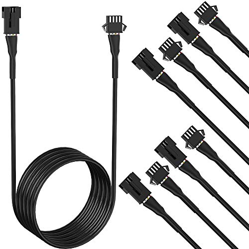Mellbree-4pcs-40inch-Rock-Lights-Extension-Cord-4-pin-Extension-Wire-Cable-Connector-Power-Extender-Set-Compatible-for-RGB-LED-Rock-Multi-Color-Neon-Lights-Strip-for-Motorcycle-Auto-ATV-Truck-Jeep