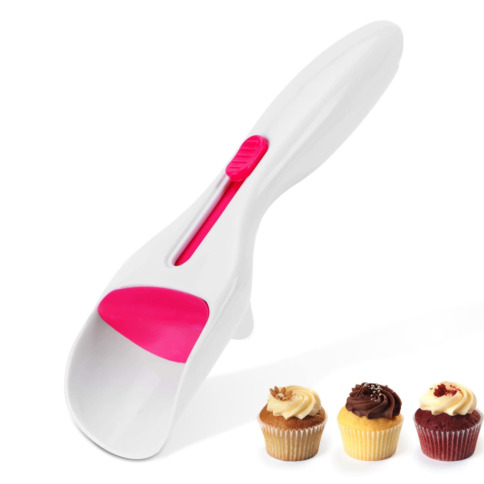 Cake Mixture Scoop Ice Cream Cookie Icecream Scoop 7.7x2.4inch Mashed Potatoes Cupcake Cakes Scooper for DIY Fruit Baller, Ice Cream Ball Cookie Cupcake Muffin Meatball