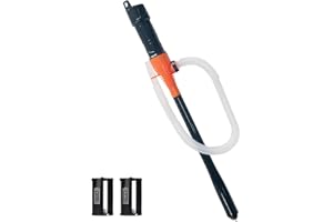 Socpuro Portable Power Battery Pump - 2.2GPM Electric Liquid Transfer Siphon for Water, Gasoline, Diesel Fuel